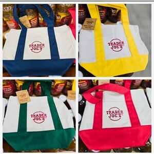 Traders Joe mini tote bags set of 4